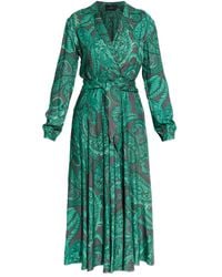 Etro - Vestido Midi Con Cinturon - Lyst