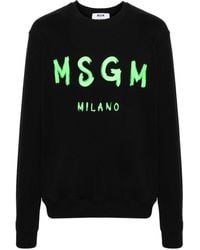 MSGM - Sweatshirt mit Logo-Print - Lyst