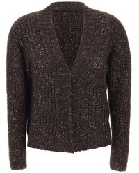 Kaos - Sequin-Embellished Open-Knit Cardigan - Lyst