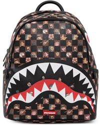 Sprayground - Sac À Dos À Carreaux Et Motif Shark Mouth - Lyst