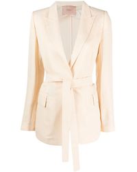 Twinset - Single-Breasted Tied-Waist Blazer - Lyst