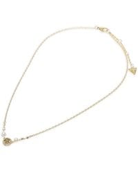 Guess - 4G Logo Faux-Pearl Necklace - Lyst