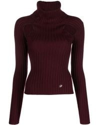 Blumarine - Ribbed-Knit Cut-Out Sweater - Lyst