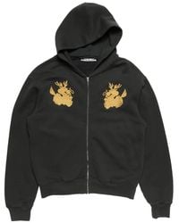 Acne Studios - Sudadera Con Capucha Y Logo Bordado - Lyst