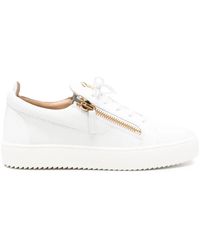 Giuseppe Zanotti - Frankie Zip-Fastening Lace-Up Sneakers - Lyst