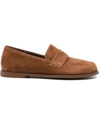 SERGIO MORETTI FIRENZE - Suede Penny Loafers - Lyst