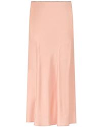 Roberto Collina - Satin A-Line Midi Skirt - Lyst