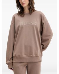 Guess - Sofia Embroidered Logo-Lettering Sweatshirt - Lyst