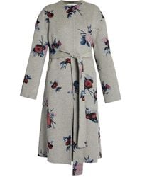 Erdem - Belted Floral Wool Coat - Lyst