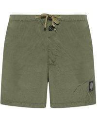 Stone Island - Shorts Met Trekkoord En Patch - Lyst