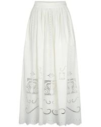 Carolina K - Larissa Eyelet-Embroidered Scalloped Skirt - Lyst