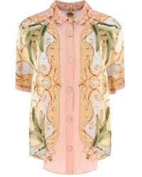FARM Rio - Banana Royalty Kaleidoscope Floral Print Button-Up Shirt - Lyst