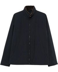 Herno - Veste À Col En Peau Lainée Et Manches Raglan - Lyst