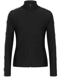 Moschino - Logo-Tape Zip-Up Sweatshirt - Lyst