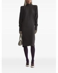 Mugler - Midi Bat Sleeves Dress - Lyst