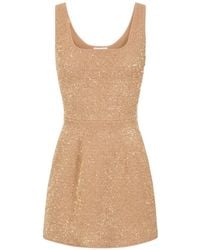 Elisabetta Franchi - Knit Mini Dress With Sequins - Lyst