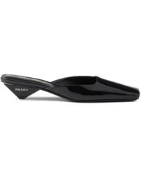 Prada - 35Mm Patent Leather Mules - Lyst
