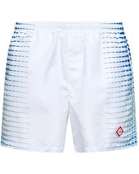 CASABLANCA - Logo-Patch Swim Shorts - Lyst