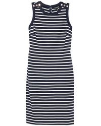 Ralph Lauren - Taysin Striped Button-Detail Dress - Lyst