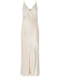 Pinko - Midi Slip Dress With Removable Love Birds Logo - Lyst