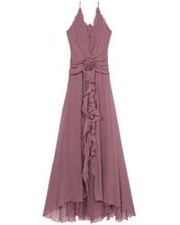 Blumarine - Rose-Detail V-Neck Maxi Gown - Lyst