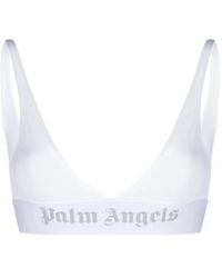 Palm Angels - Logo-trim Triangle Bra - Lyst
