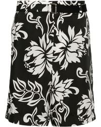 Sacai - Shorts aus Popeline mit Blumen-Print - Lyst