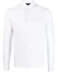 Dell'Oglio - Long-Sleeve Cotton Polo Shirt - Lyst