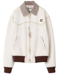 Miu Miu - Zip-Up Oversized Jacket - Lyst