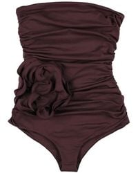 Magda Butrym - Rose Ruched Intero Beachwear - Lyst