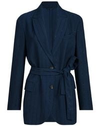 Brunello Cucinelli - Blazer Met Krijtstreep - Lyst