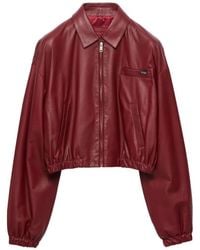 Prada - Nappa Leather Jacket - Lyst