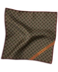 Versace - Printed Silk Twill Pocket Square - Lyst