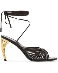 Ferragamo - Curved-Heel Sandals - Lyst