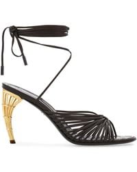 Ferragamo - Curved-Heel Sandals - Lyst