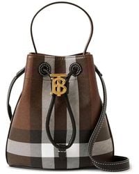 Burberry - Mini Tb Bucket Bag - Lyst