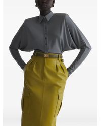 Mugler - Stone Batsleeves Polo Bodysuit - Lyst