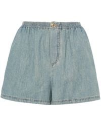 Moschino - Ausgeblichene Jeans-Shorts - Lyst