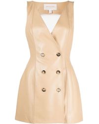 Matériel - Backless Faux-leather Mini Dress - Lyst