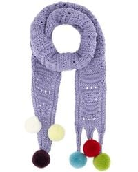 JW Anderson - Sciarpa All'Uncinetto Con Pompon - Lyst
