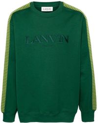 Lanvin - Logo-embroidered Cotton Sweatshirt - Lyst