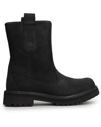 Timberland - Heritage Logo-Debossed Pull-On Biker Boots - Lyst