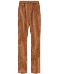 Dolce & Gabbana - Vanity Gestreepte Straight Broek - Lyst