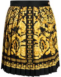 Versace - Mini-jupe plissée Barocco - Lyst
