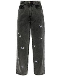 Carne Bollente - One Bad Bunny Embroidered Denim Jeans - Lyst