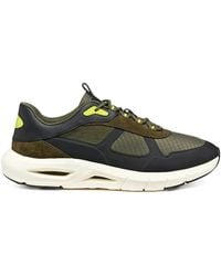 Geox - Suede-Panel Lace-Up Sneakers - Lyst