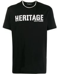 Dolce & Gabbana T-shirt Met Print - Zwart