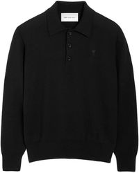Ami Paris - Wool Polo With Ami De Coeur - Lyst