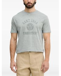 GANT - T-Shirt À Logo Imprimé Et À Texture Flammée - Lyst