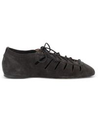 Isabel Marant - Leyza Lace-Up Cut-Out Ballet Flats - Lyst